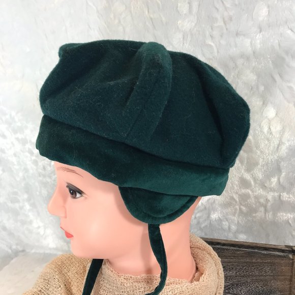 London Fog 6 Panel Ear Flap wool cap winter - Picture 3 of 9